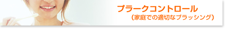 プラークコントロール(家庭での適切なブラッシング)